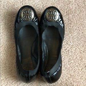 Tory Burch Black Carolina Ballet Flats Size 8